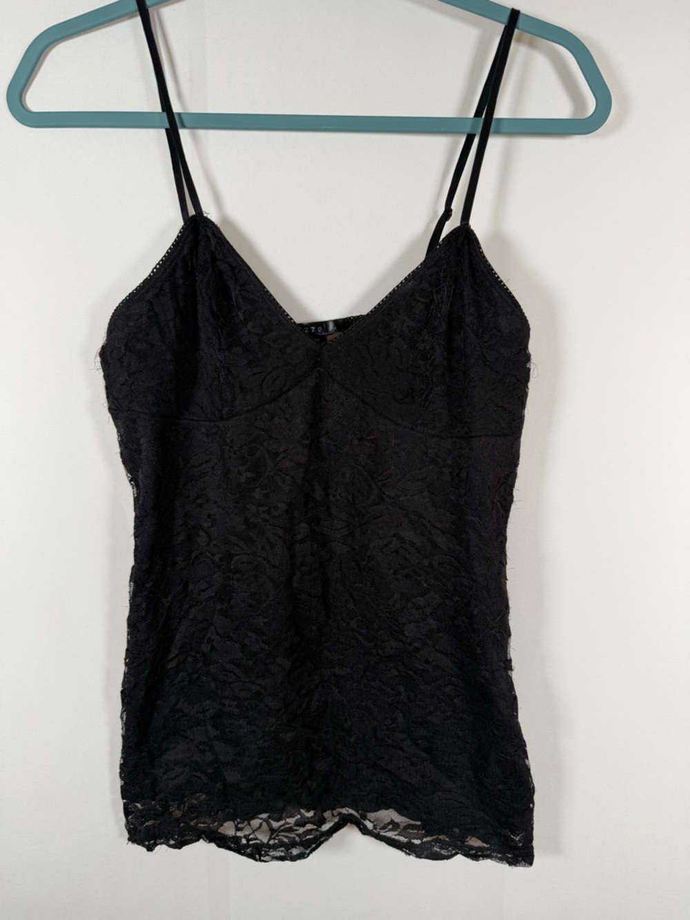 Black‎ Lace Babydoll Whimsigoth Cami Top with Spaghetti Straps